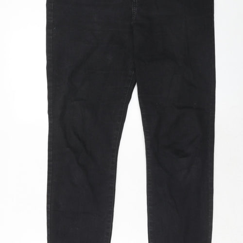 Saint Tropez Clothing Womens Black Cotton Skinny Jeans Size XL Regular Zip