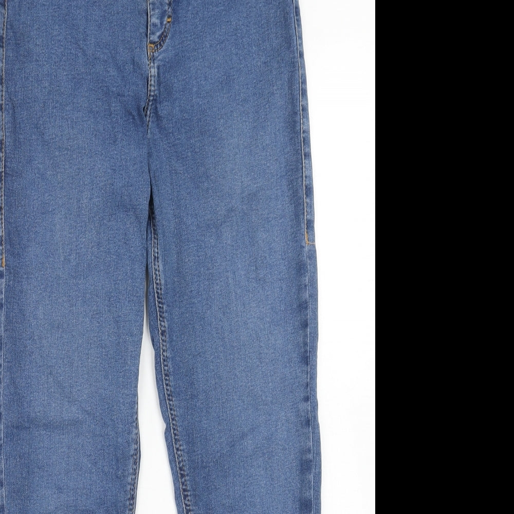 Topshop Womens Blue Cotton Skinny Jeans Size 30 in L30 in Regular Zip