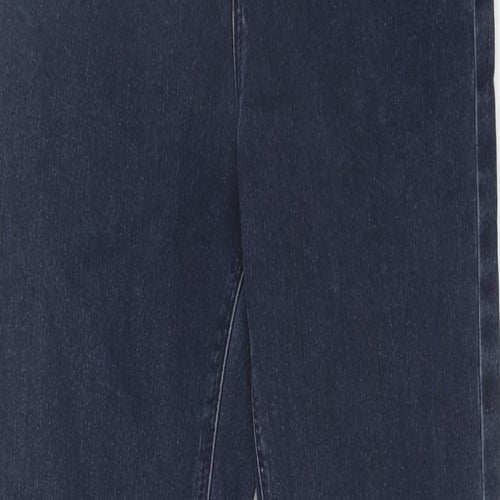 New Look Girls Blue Cotton Skinny Jeans Size 12 Years Regular Zip