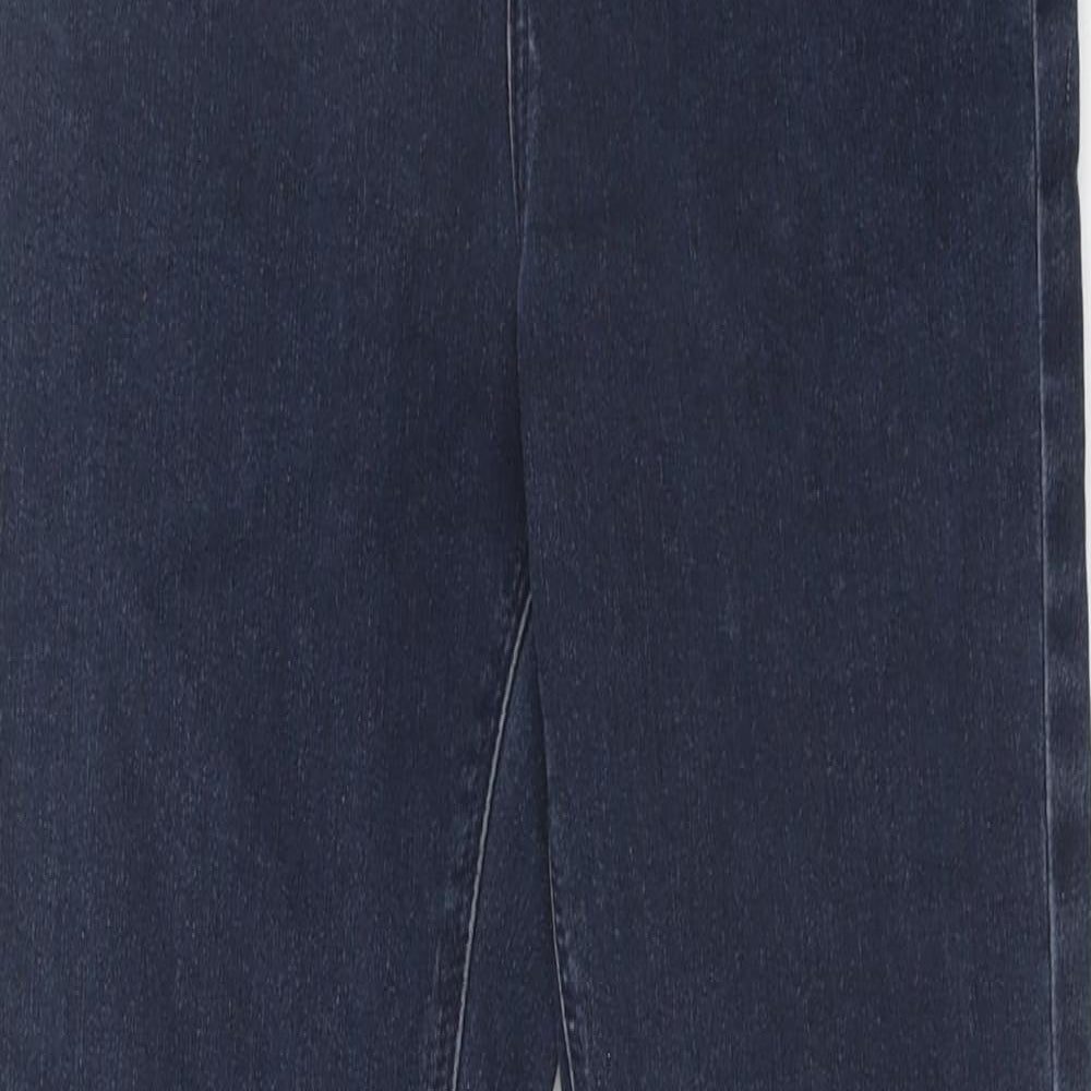 New Look Girls Blue Cotton Skinny Jeans Size 12 Years Regular Zip