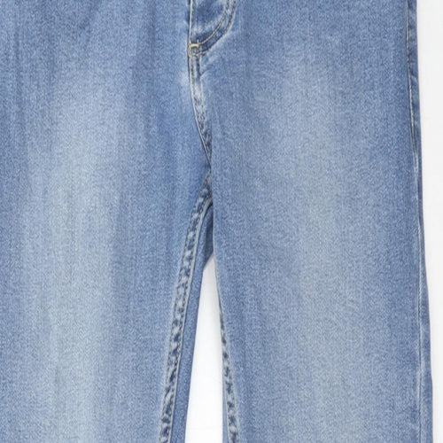 Topman Mens Blue Cotton Skinny Jeans Size 30 in L30 in Relaxed Zip