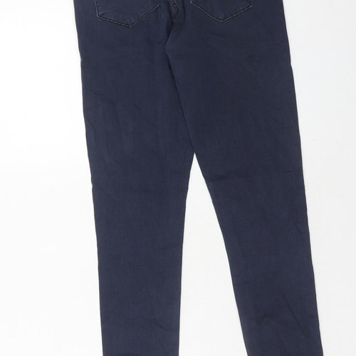 Topshop Womens Blue Cotton Skinny Jeans Size 24 in L32 in Regular Zip