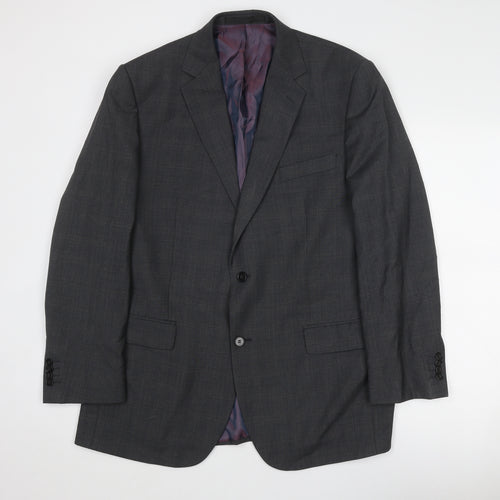 Colliezione Mens Grey Polyester Jacket Suit Jacket Size 40 Regular