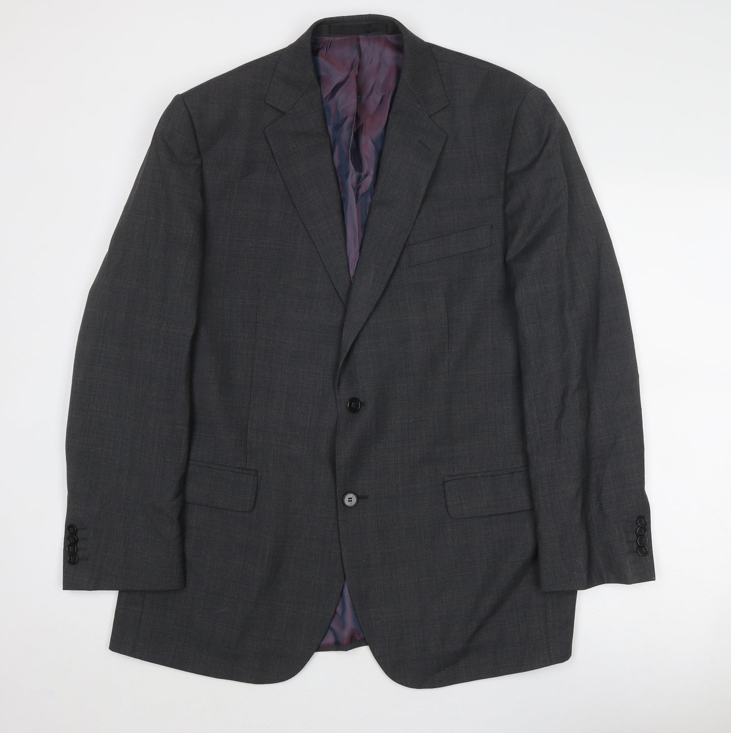 Colliezione Mens Grey Polyester Jacket Suit Jacket Size 40 Regular