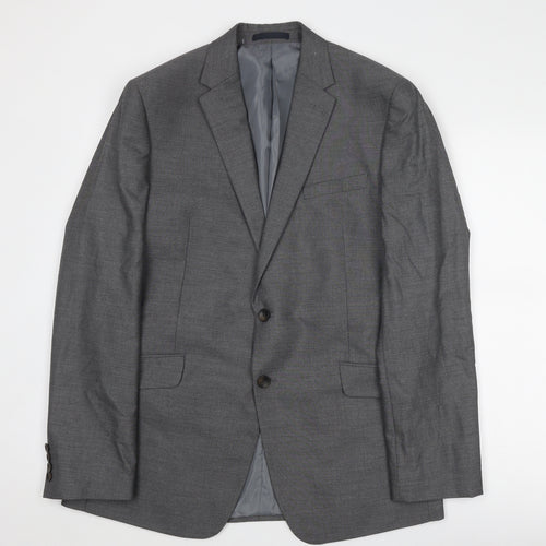 Marks and Spencer Mens Grey Polyester Jacket Suit Jacket Size 42 Regular