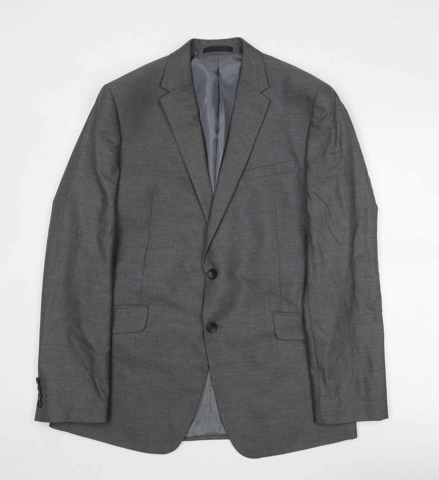 Marks and Spencer Mens Grey Polyester Jacket Suit Jacket Size 42 Regular