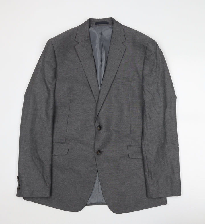 Marks and Spencer Mens Grey Polyester Jacket Suit Jacket Size 42 Regular