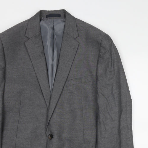 Marks and Spencer Mens Grey Polyester Jacket Suit Jacket Size 42 Regular
