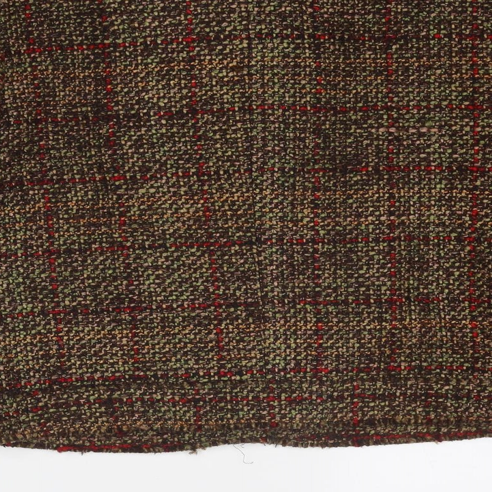 Per Una Womens Brown Geometric Jacket Blazer Size 16 Button