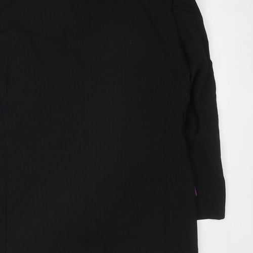 Skopes Mens Black Striped Wool Jacket Suit Jacket Size 38 Regular