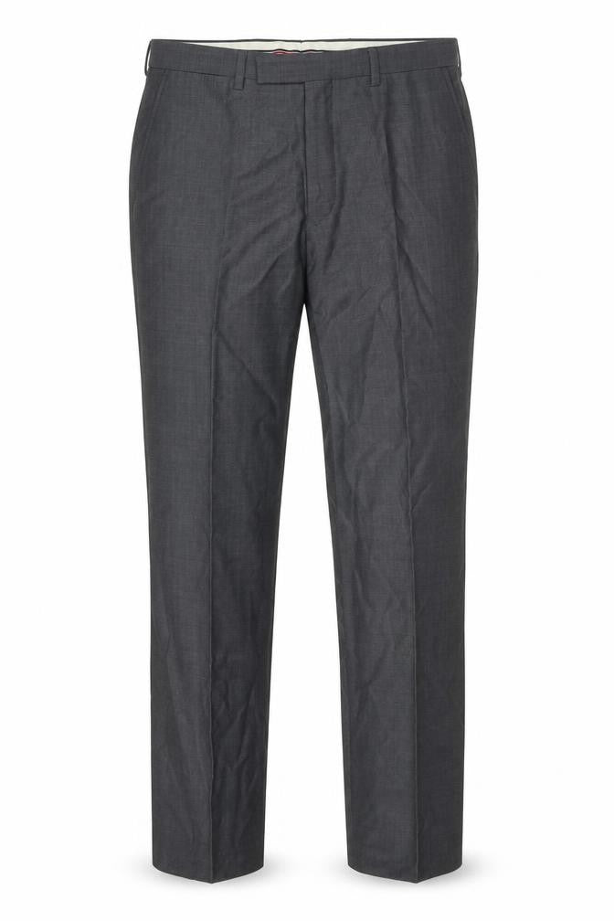 Marks and Spencer Mens Grey Wool Dress Pants Trousers Size 34 in Regular Zip