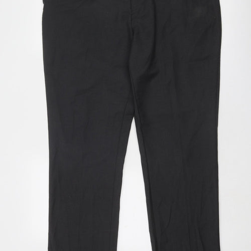 Skopes Mens Grey Polyester Dress Pants Trousers Size 38 in Regular Zip