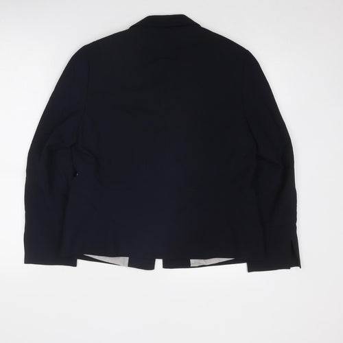 Marks and Spencer Womens Blue Jacket Blazer Size 14 Button