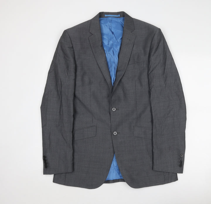 Marks and Spencer Mens Grey Wool Jacket Suit Jacket Size 38 Regular