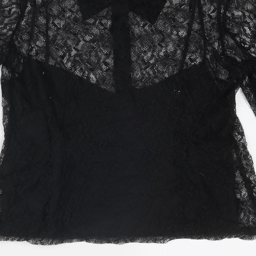 Marks and Spencer Womens Beige Polyamide Basic Button-Up Size 10 Collared