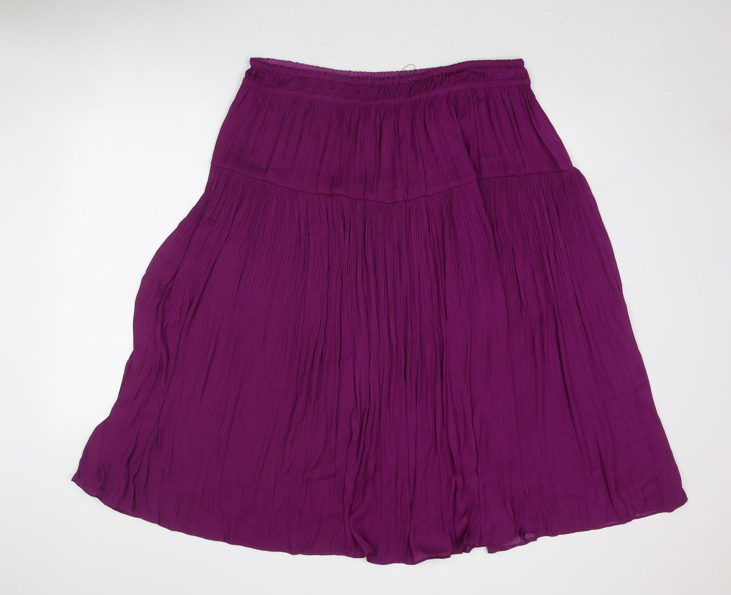 Marks and Spencer Womens Purple Polyester Swing Skirt Size 20