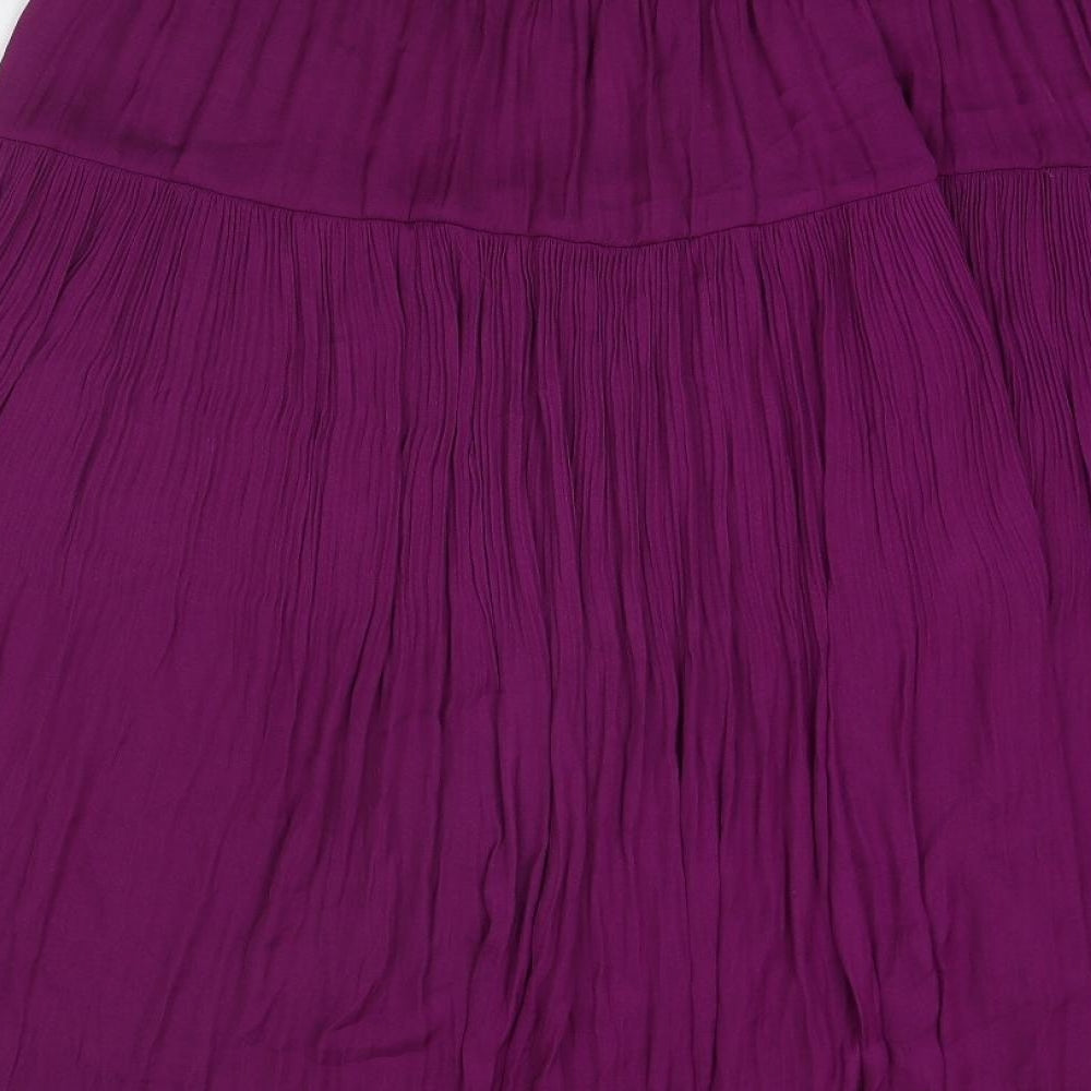 Marks and Spencer Womens Purple Polyester Swing Skirt Size 20