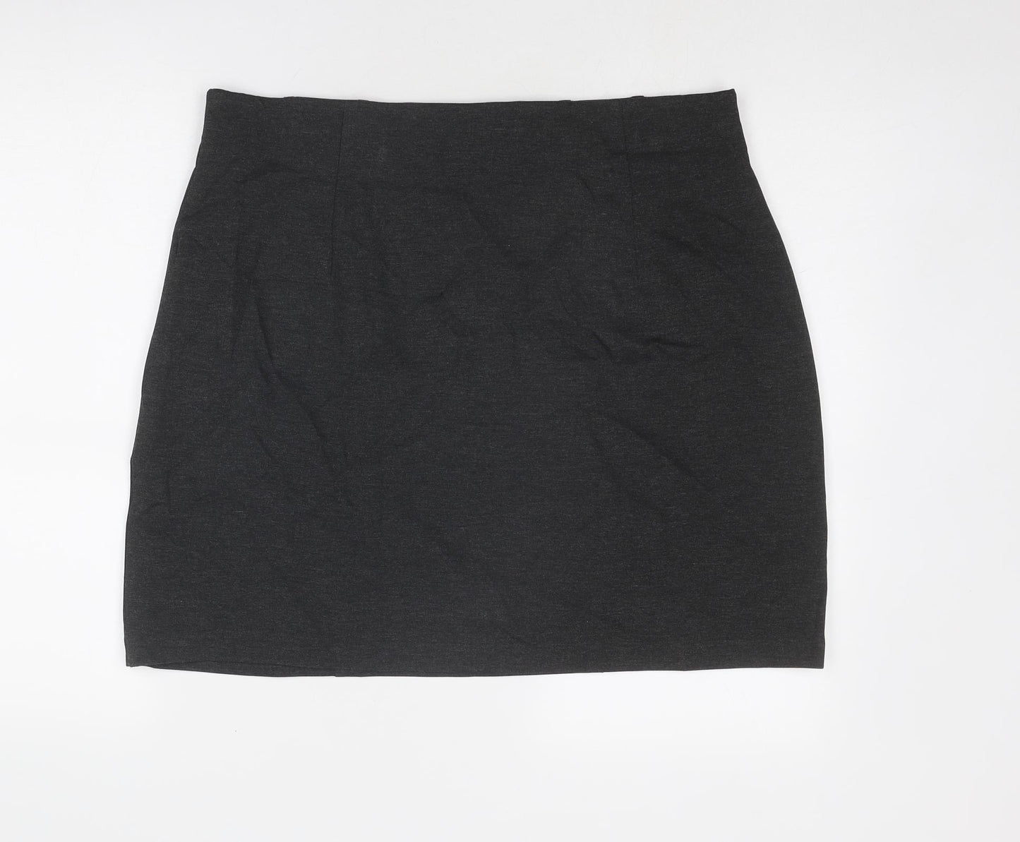 Marks and Spencer Womens Grey Viscose A-Line Skirt Size 18