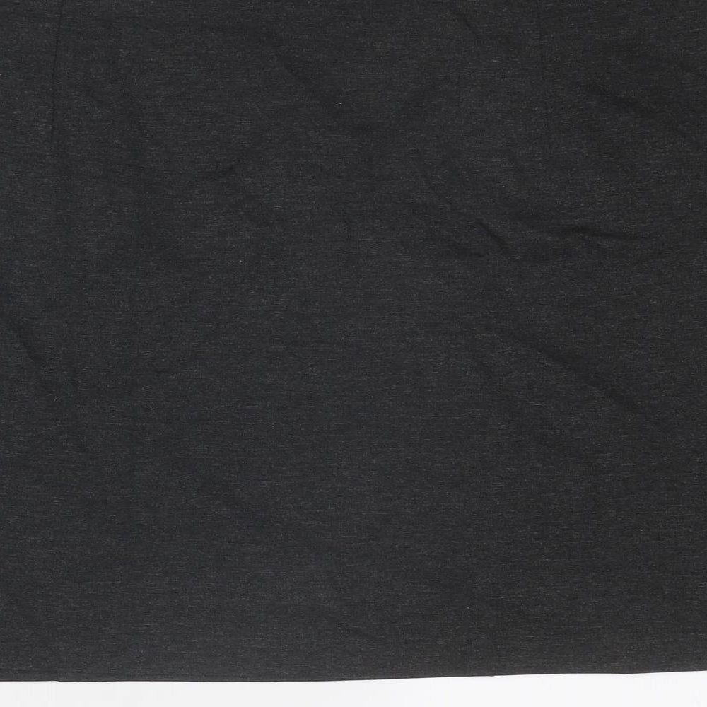 Marks and Spencer Womens Grey Viscose A-Line Skirt Size 18