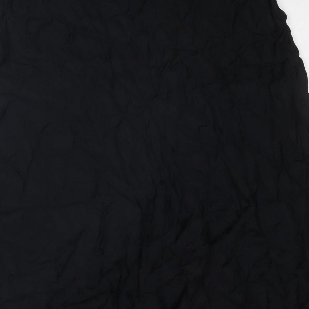 Autograph Womens Black Viscose Swing Skirt Size 20 Zip