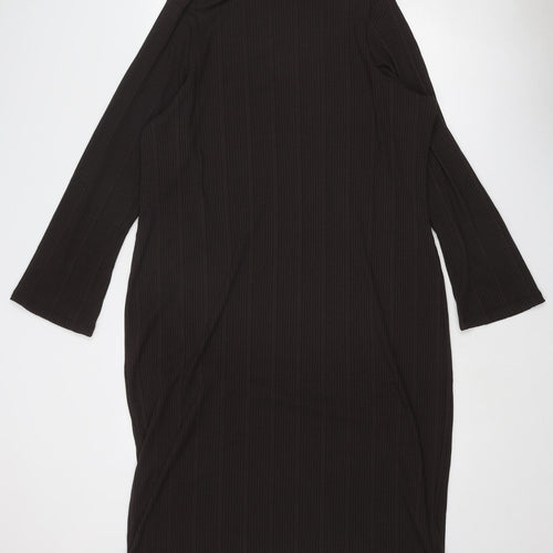 Marks and Spencer Womens Brown Polyester A-Line Size 22 Round Neck Pullover