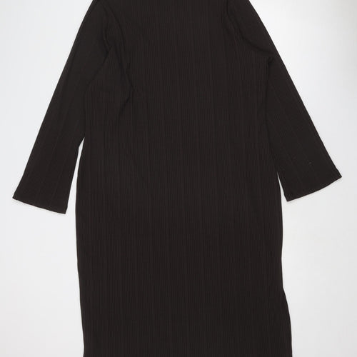Marks and Spencer Womens Brown Polyester A-Line Size 22 Round Neck Pullover