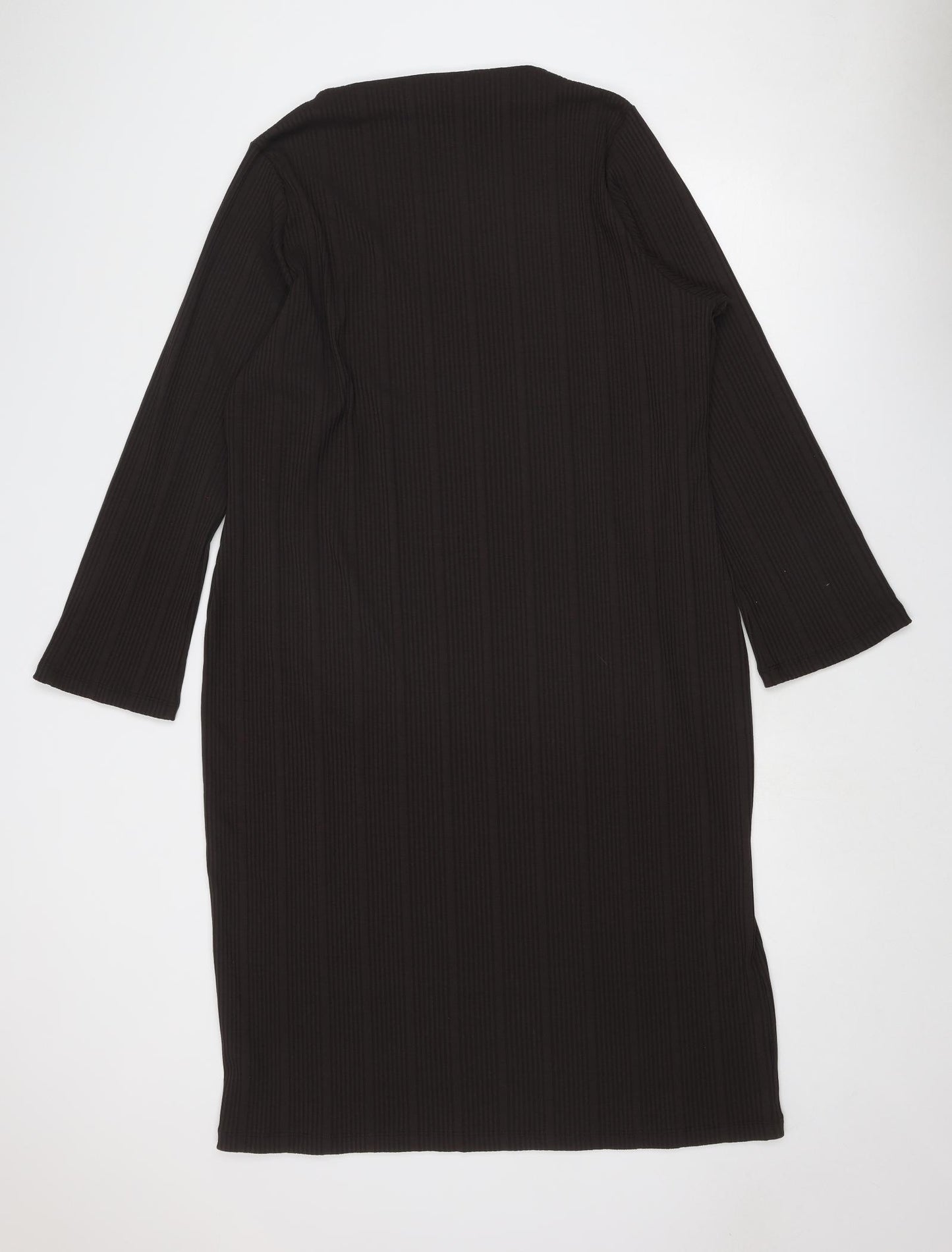 Marks and Spencer Womens Brown Polyester A-Line Size 22 Round Neck Pullover