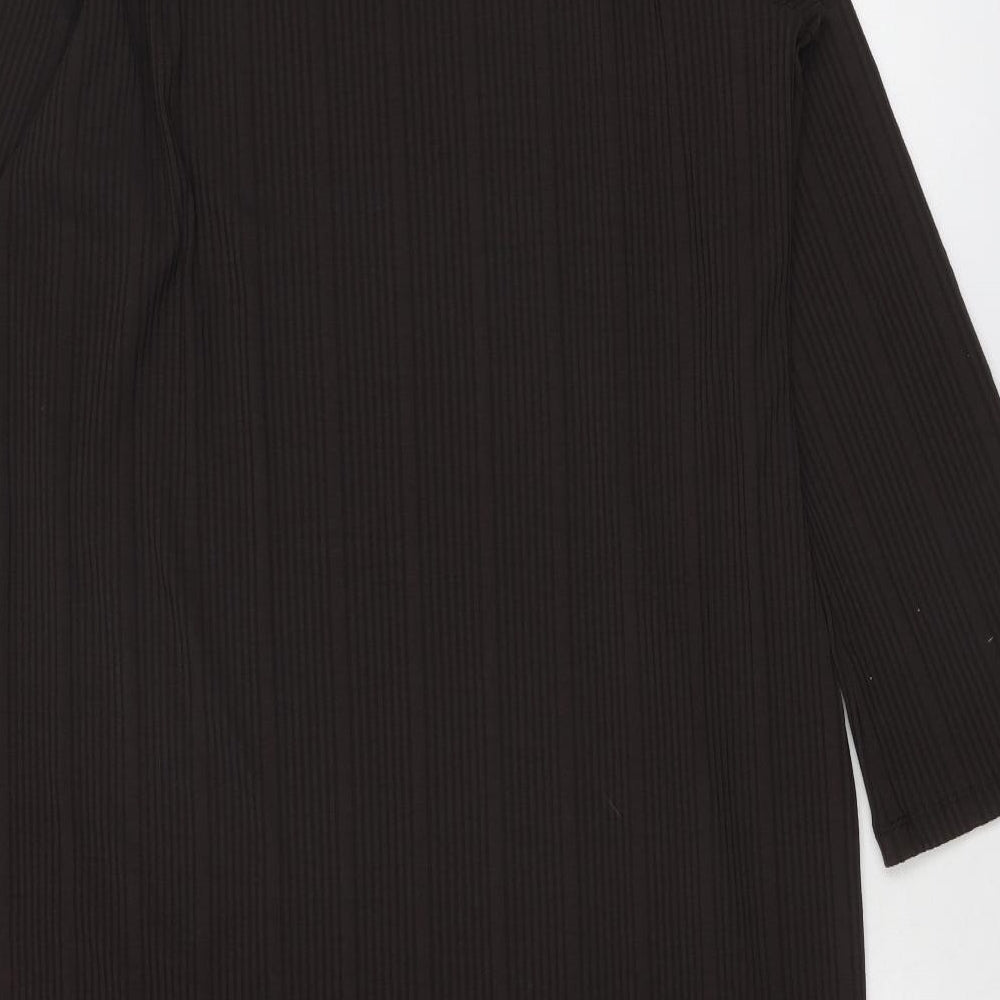 Marks and Spencer Womens Brown Polyester A-Line Size 22 Round Neck Pullover