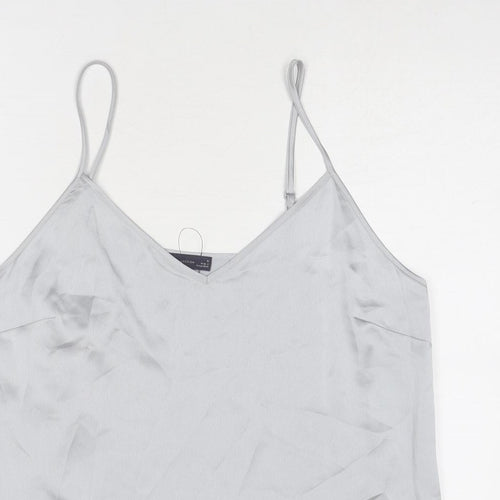 Marks and Spencer Womens Silver Polyester Camisole Tank Size 16 V-Neck