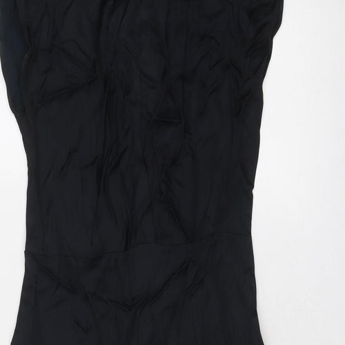 Autograph Womens Black Viscose A-Line Size 8 Round Neck Zip