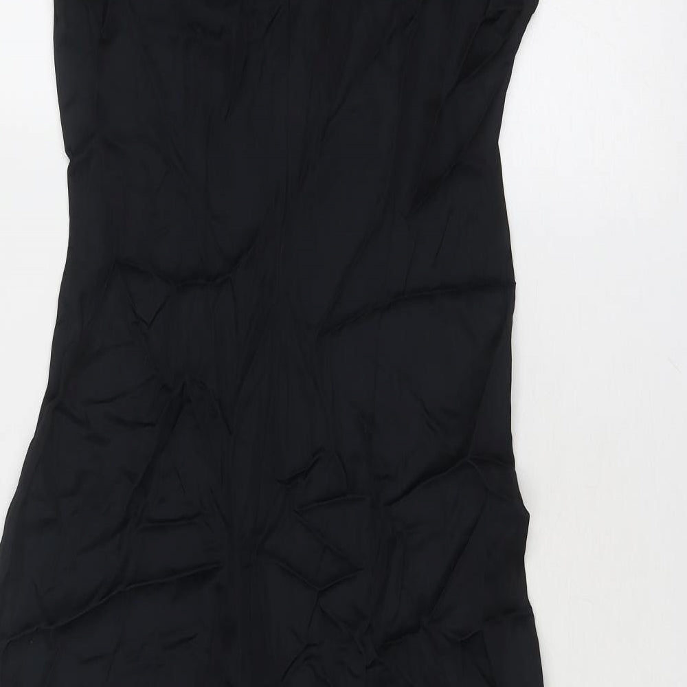 Autograph Womens Black Viscose A-Line Size 8 Round Neck Zip