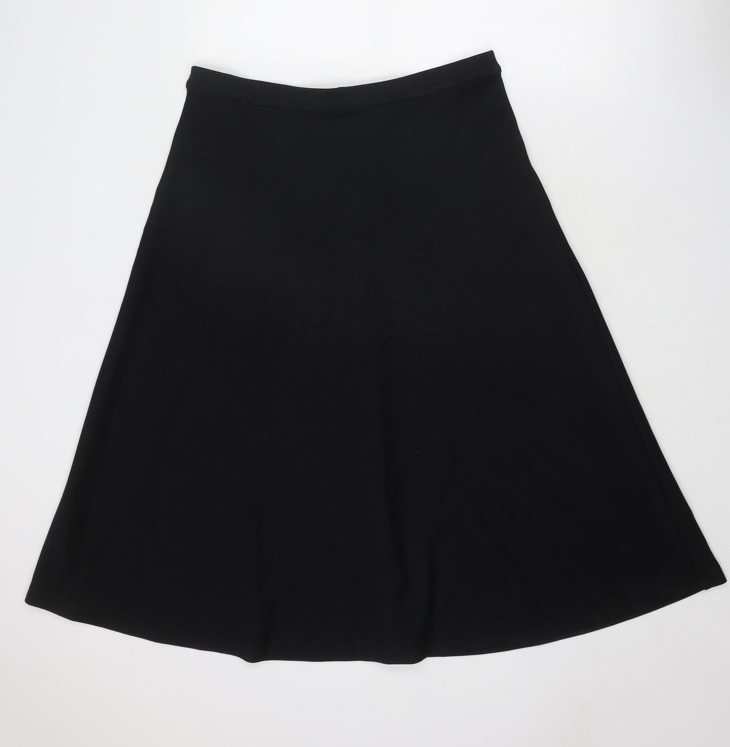 Marks and Spencer Womens Black Polyester Swing Skirt Size 16