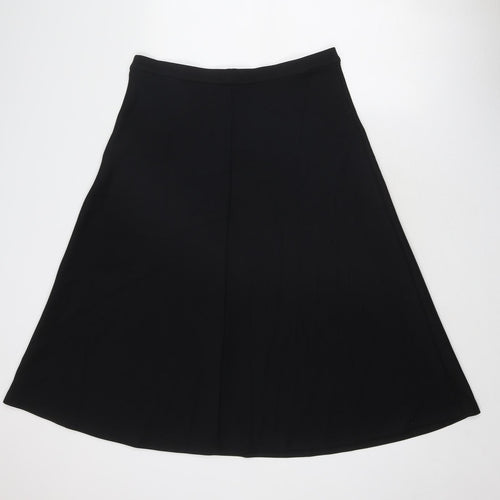 Marks and Spencer Womens Black Polyester Swing Skirt Size 16