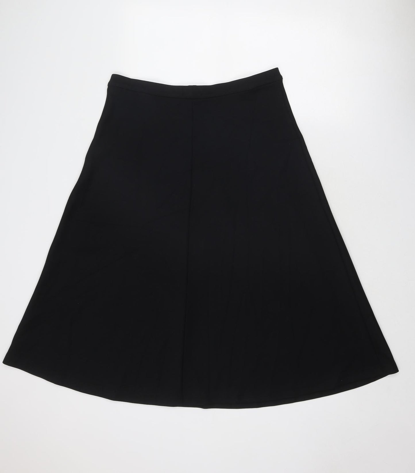 Marks and Spencer Womens Black Polyester Swing Skirt Size 16