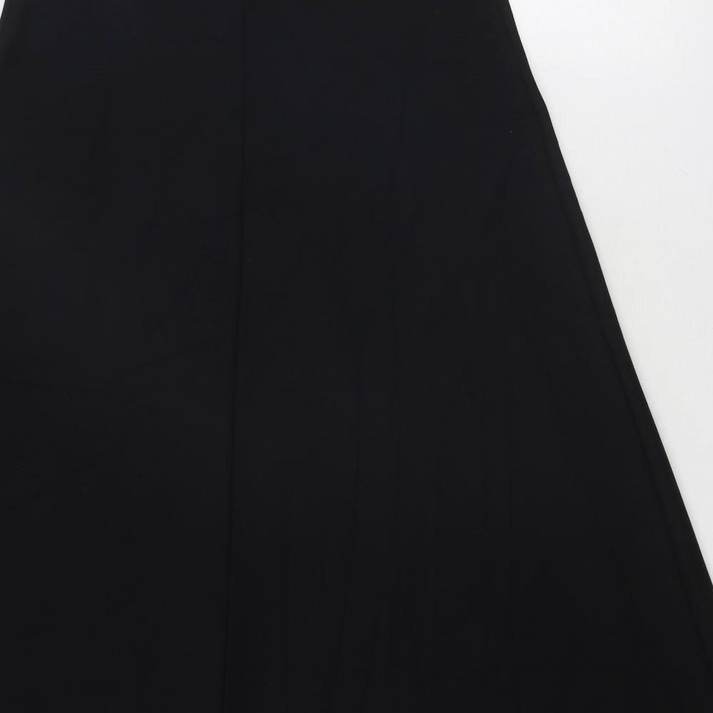 Marks and Spencer Womens Black Polyester Swing Skirt Size 16