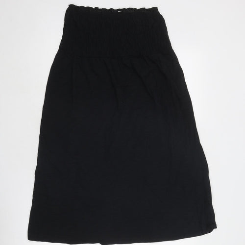 Marks and Spencer Womens Black Cotton A-Line Size 10 Off the Shoulder Pullover