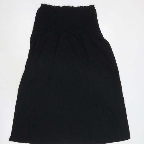 Marks and Spencer Womens Black Cotton A-Line Size 10 Off the Shoulder Pullover