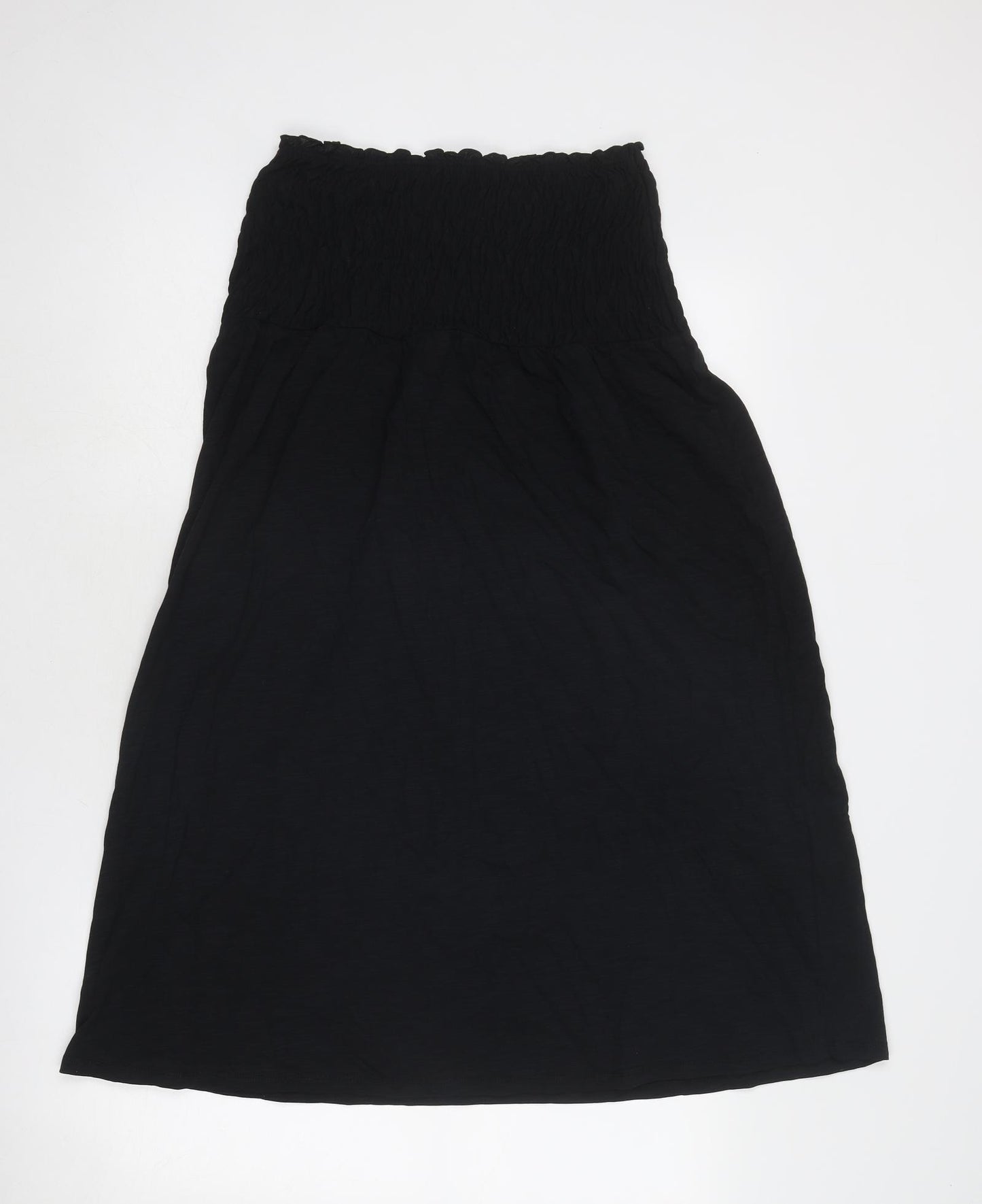 Marks and Spencer Womens Black Cotton A-Line Size 10 Off the Shoulder Pullover