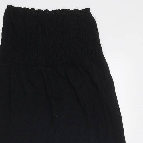 Marks and Spencer Womens Black Cotton A-Line Size 10 Off the Shoulder Pullover