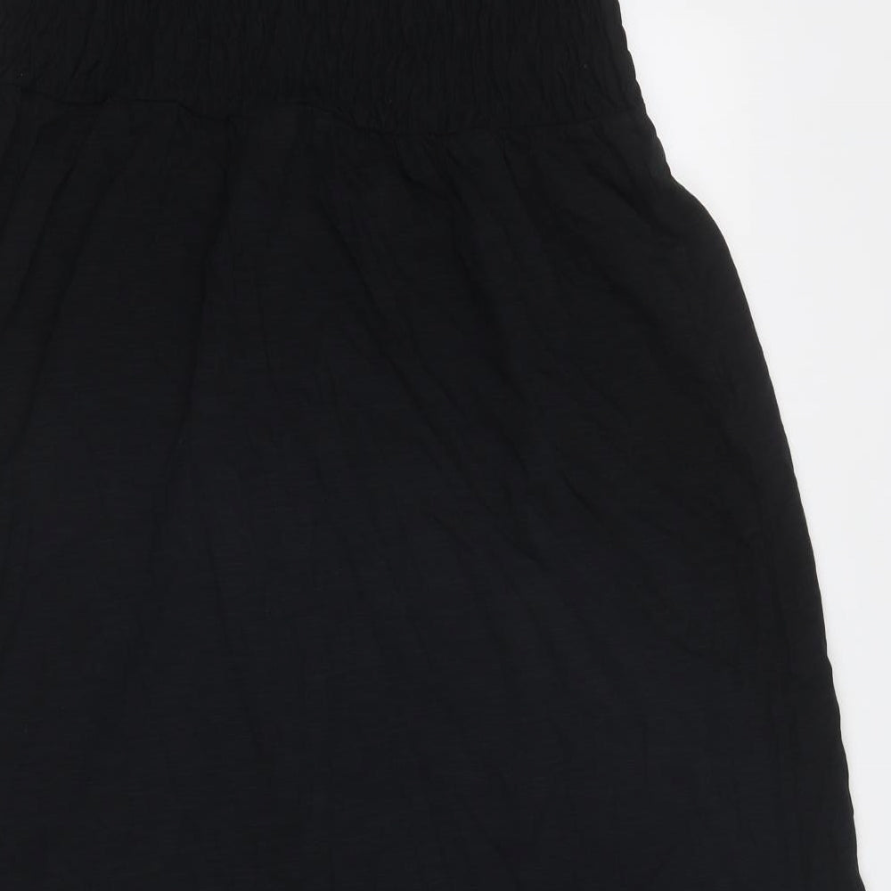 Marks and Spencer Womens Black Cotton A-Line Size 10 Off the Shoulder Pullover
