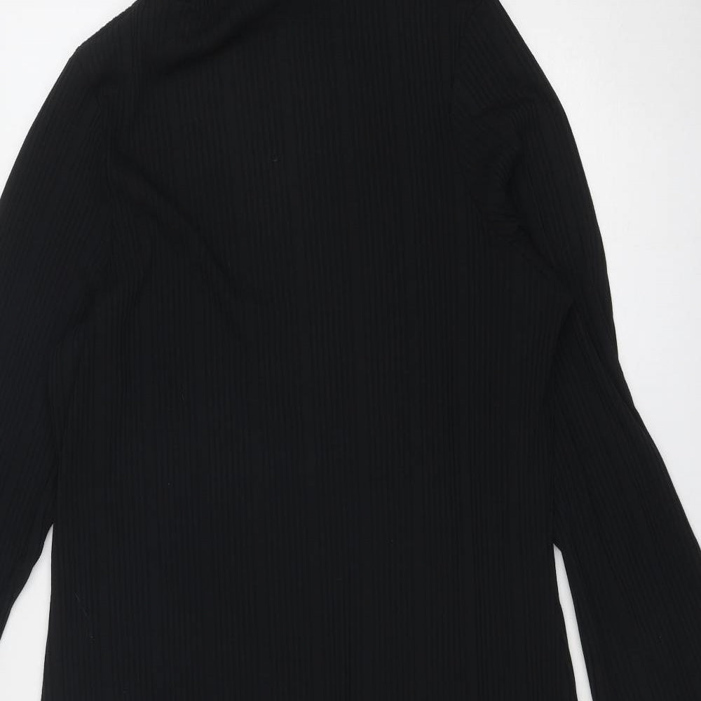 Marks and Spencer Womens Black Polyester Shift Size 16 Round Neck Pullover