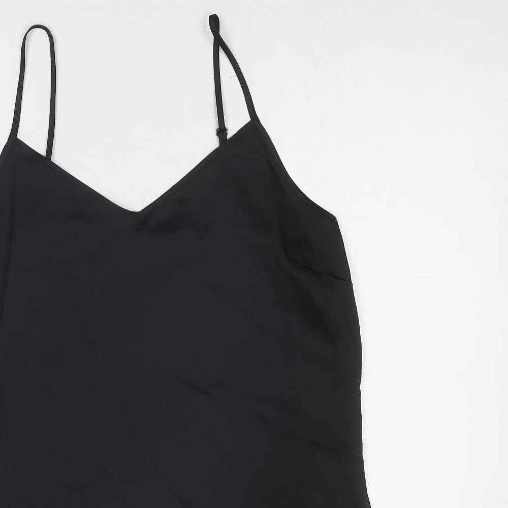 Marks and Spencer Womens Black Polyester Camisole Tank Size 12 V-Neck