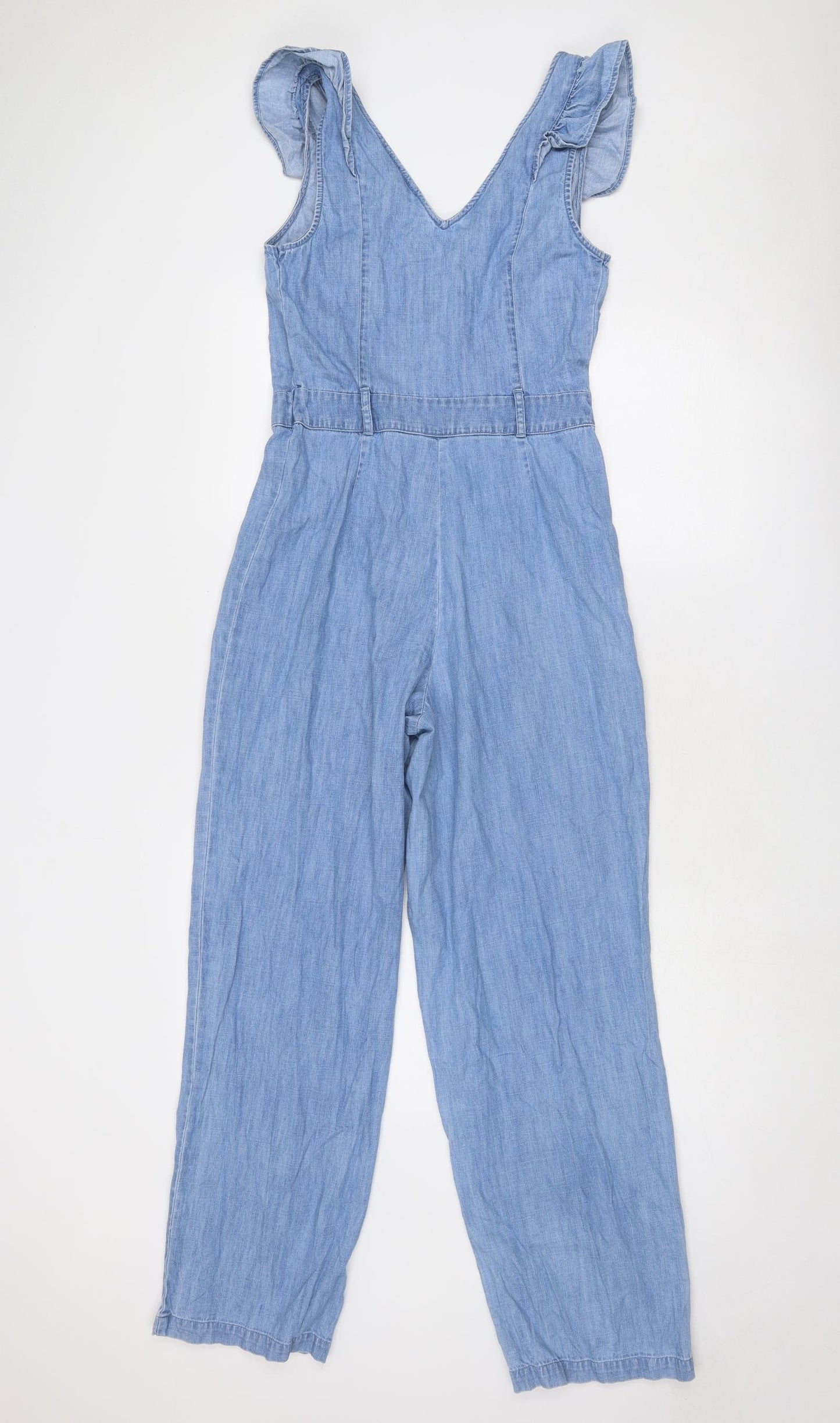 Falmer Heritage Womens Blue Cotton Jumpsuit One-Piece Size 10 Button