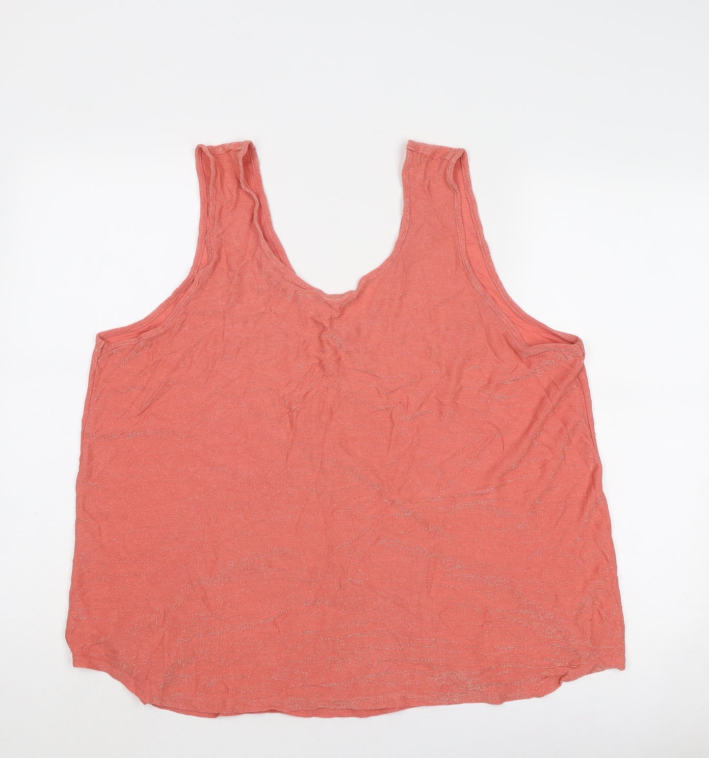 NEXT Womens Red Viscose Basic Tank Size 22 V-Neck