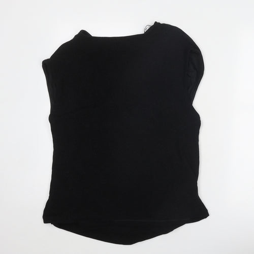 Marks and Spencer Womens Black Polyamide Basic Blouse Size 20 V-Neck - Wrap Style