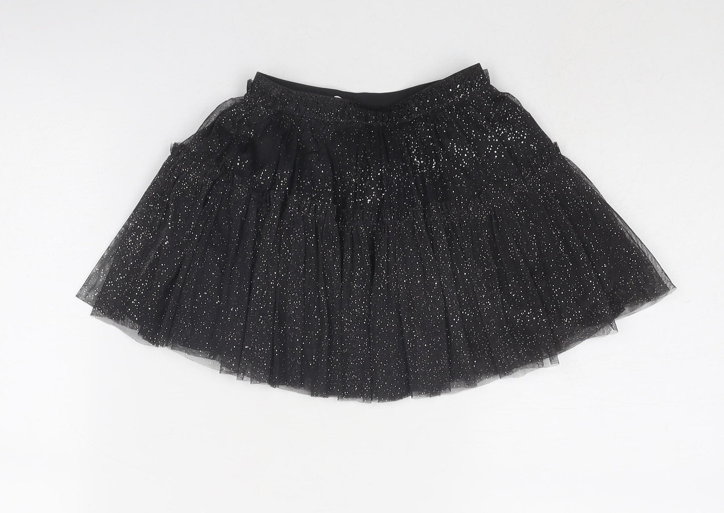 Marks and Spencer Girls Black Geometric Polyester Tutu Skirt Size 2-3 Years Regular Pull On
