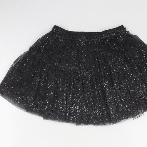 Marks and Spencer Girls Black Geometric Polyester Tutu Skirt Size 2-3 Years Regular Pull On
