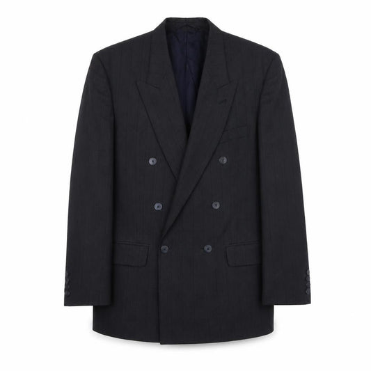 Front view of Time & Co men’s grey polyester jacket suit jacket, size 42, regular
