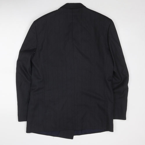 Time & Co Mens Grey Polyester Jacket Suit Jacket Size 42 Regular
