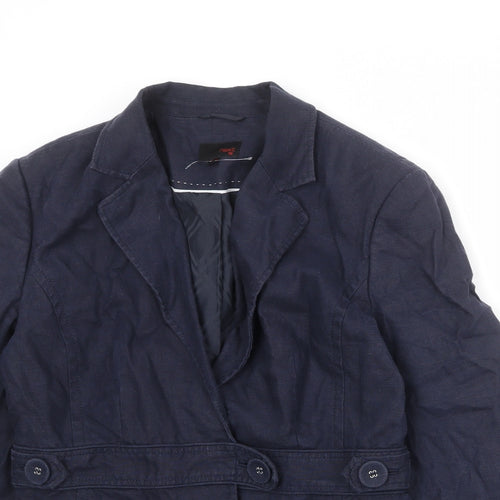 NEXT Womens Blue Jacket Blazer Size 14 Button